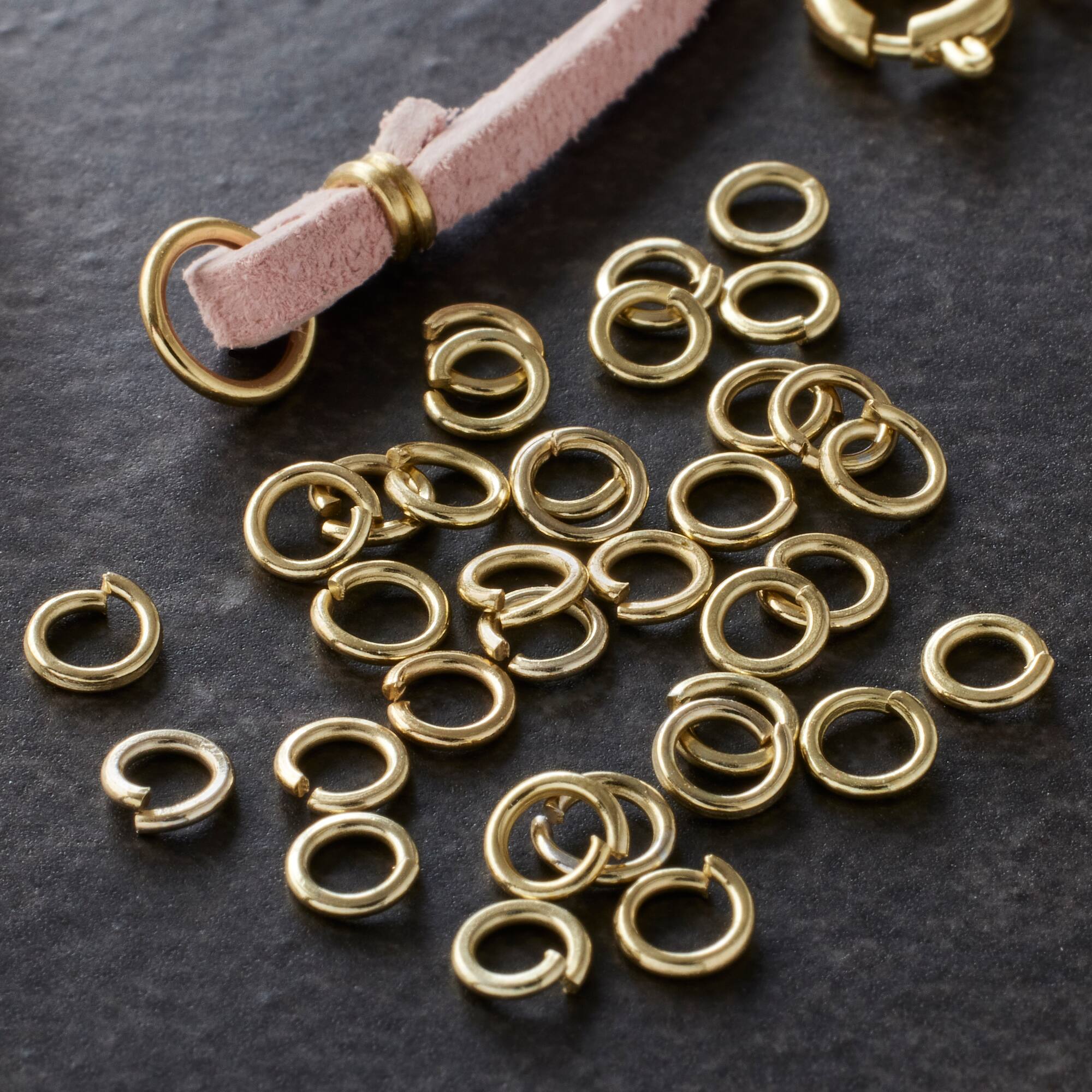 12 Pack: Gold Finish Jump Rings by Bead Landing